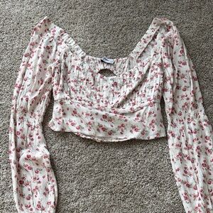 Hollister Pink Floral Blouse